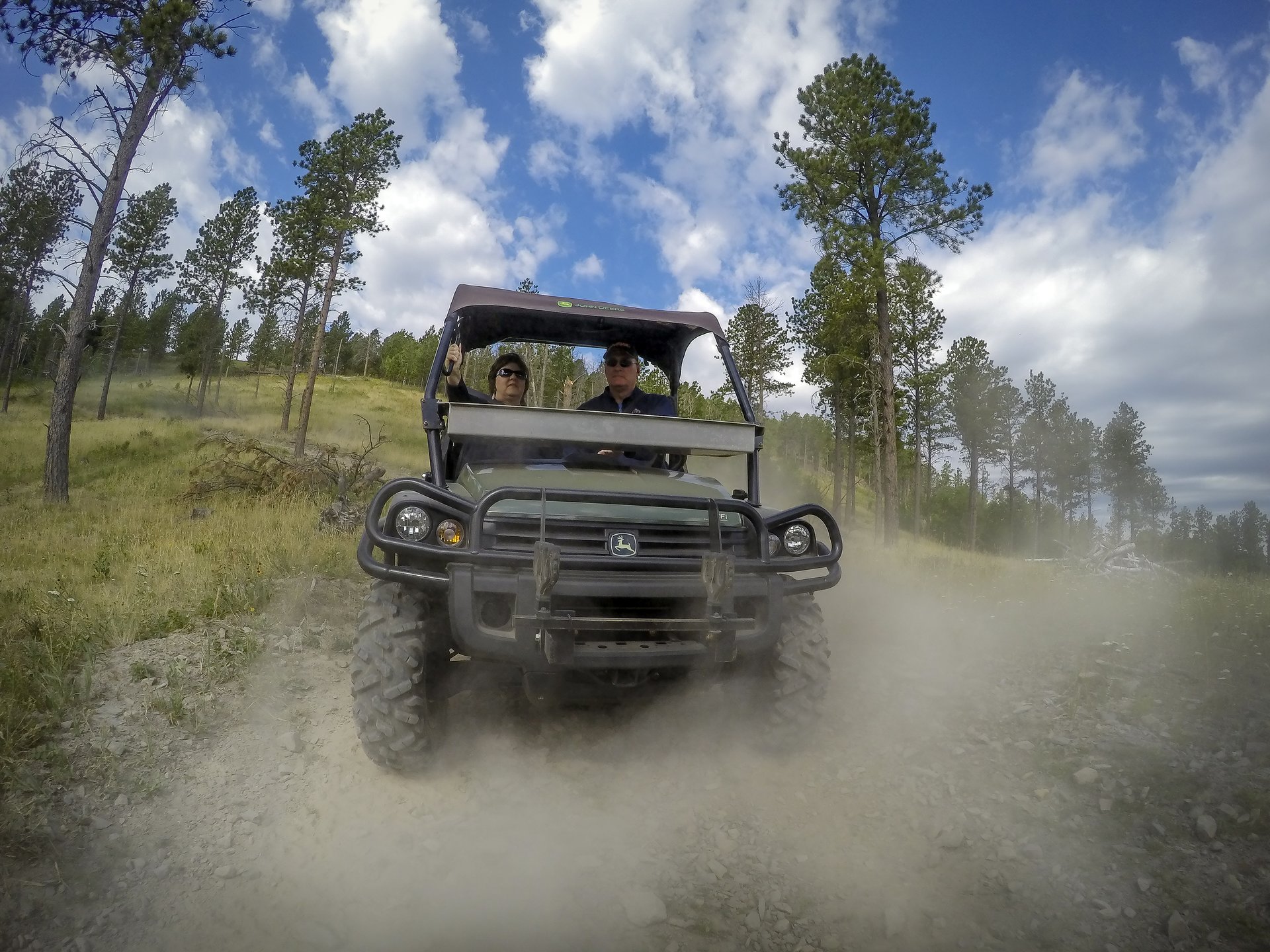 ATVing couple